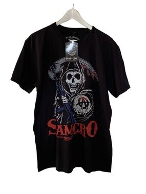 NEW Sons of Anarchy SAMCRO Black Graphic T Shirt Men’s M, XXL, 2XL Road Gear